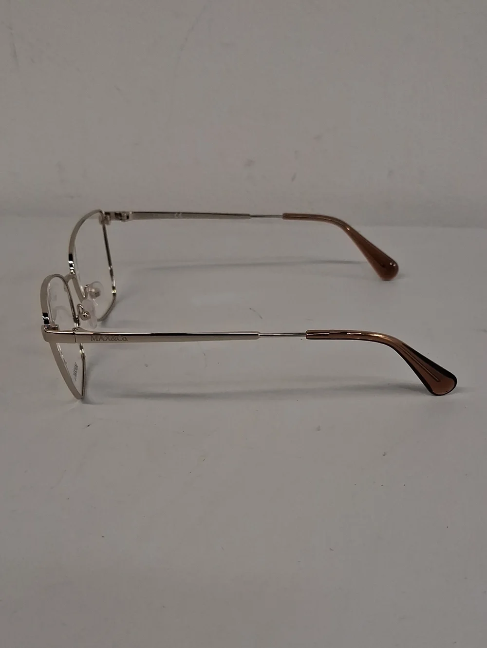 NWOT Womens Rxable Max & Co. MO5035 032 Silver Gold Tone Eyeglass Frames